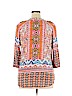 Cato 100% Rayon Orange 3/4 Sleeve Blouse Size XL - photo 2