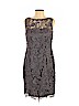 Adrianna Papell 100% Polyester Gray Cocktail Dress Size 12 (petite) - photo 1