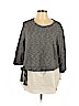 Zac & Rachel Gray 3/4 Sleeve Top Size 1X - photo 1