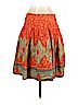 H&M 100% Cotton Orange Casual Skirt Size 8 - photo 1
