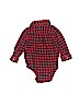 Baby Gap 100% Cotton Checkered-gingham Red Long Sleeve Onesie Size 12-18 mo - photo 2