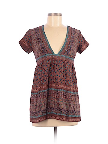 Anna Sui Short Sleeve Silk Top (view 1)