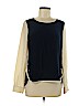 Diane von Furstenberg 100% Silk Blue Long Sleeve Silk Top Size 6 - photo 1
