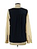 Diane von Furstenberg 100% Silk Blue Long Sleeve Silk Top Size 6 - photo 2