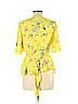 Ann Taylor LOFT 100% Polyester Yellow Short Sleeve Blouse Size M (petite) - photo 2