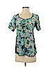 Nanette Lepore 100% Silk Green Short Sleeve Silk Top Size S - photo 1
