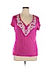 Assorted Brands Pink Short Sleeve Top Size XL - photo 1