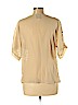 Romeo & Juliet Couture 100% Polyester Gold Short Sleeve Blouse Size L - photo 2