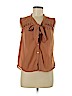 H&M 100% Polyester Tan Short Sleeve Blouse Size M - photo 1