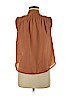 H&M 100% Polyester Tan Short Sleeve Blouse Size M - photo 2