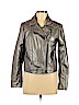 Forever 21 100% Viscose Silver Faux Leather Jacket Size L - photo 1