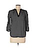 H&M 100% Polyester Black 3/4 Sleeve Blouse Size 8 - photo 1