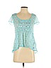 Hollister 100% Polyester Blue Short Sleeve Blouse Size XS - photo 1