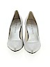 Stuart Weitzman 100% Leather Silver Heels Size 9 - photo 2