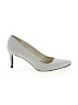 Stuart Weitzman 100% Leather Silver Heels Size 9 - photo 1