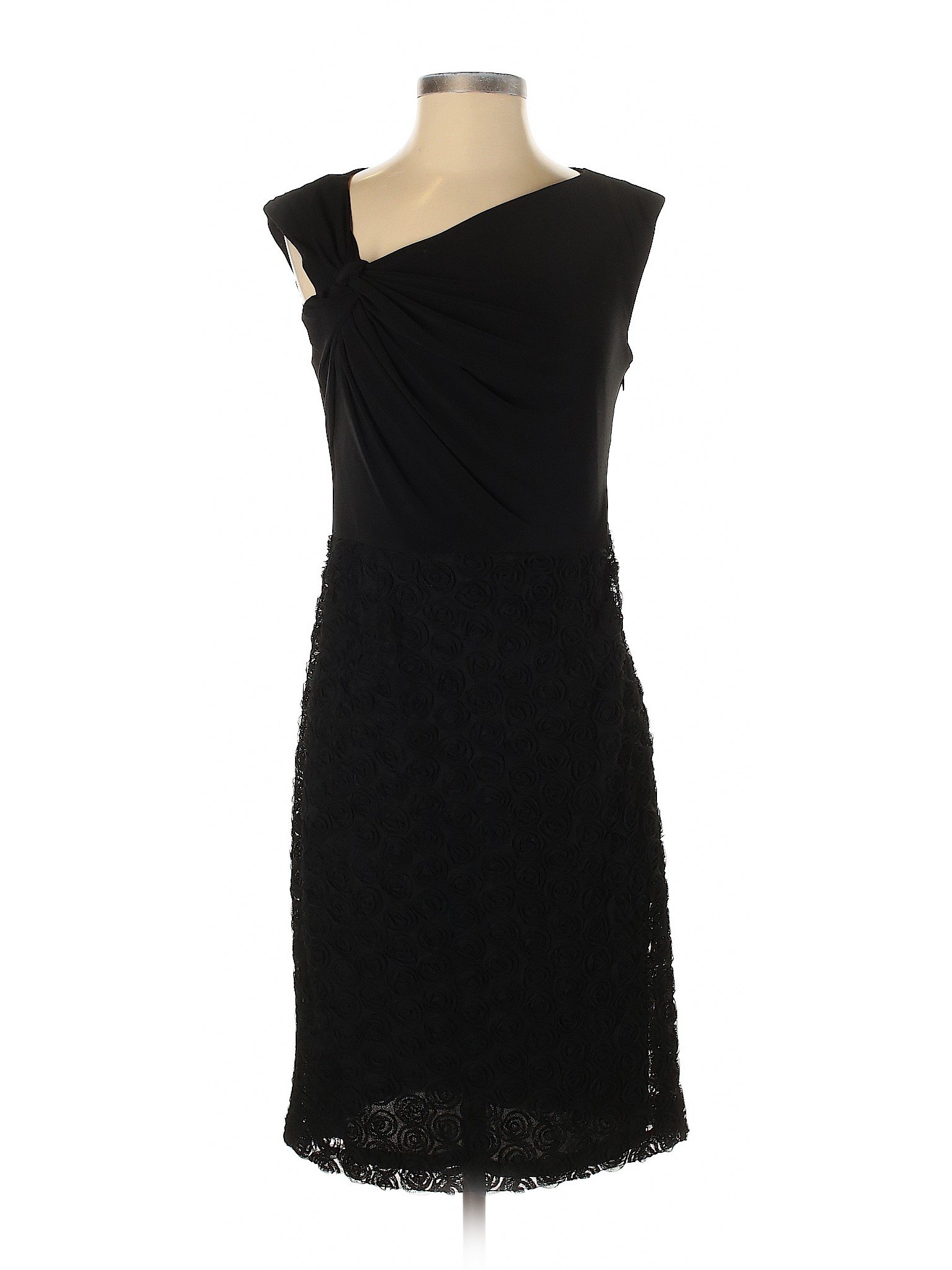 Saks Fifth Avenue Women Black Casual Dress 2 | eBay
