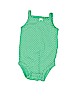 Carter's 100% Cotton Polka Dots Green Short Sleeve Onesie 0-3 MO / 3 MO - photo 1
