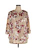 Croft & Barrow 100% Polyester Tan 3/4 Sleeve Blouse Size XXL - photo 1