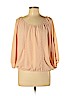 Forever 21 100% Polyester Pink 3/4 Sleeve Blouse Size L - photo 1
