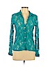 Wet Seal Teal Long Sleeve Blouse Size L - photo 1
