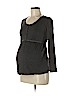 Motherhood 100% Cotton Gray Long Sleeve Top Size M - photo 1