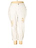 Just Fab 100% Cotton White Jeans Size 24 - photo 1