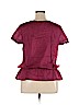 SONOMA life + style 100% Cotton Burgundy Short Sleeve Blouse Size XL - photo 2