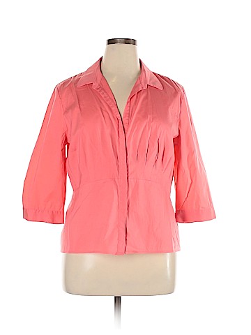 Lafayette 148 New York 3/4 Sleeve Button-Down Shirt (view 1)