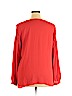 Talbots 100% Polyester Red Long Sleeve Blouse Size XL - photo 2