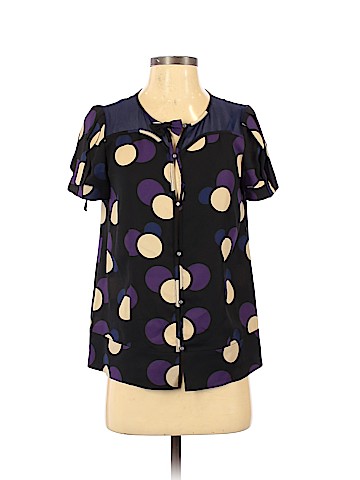Marc by Marc Jacobs Short Sleeve Silk Top (view 1)
