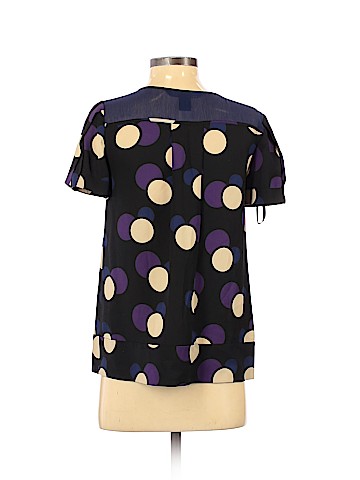 Marc by Marc Jacobs Short Sleeve Silk Top (view 2)