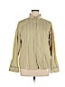 Casual Corner 100% Cotton Green Long Sleeve Button-Down Shirt Size 1X - photo 1