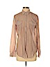 Victoria's Secret Tan Long Sleeve Button-Down Shirt Size S - photo 1