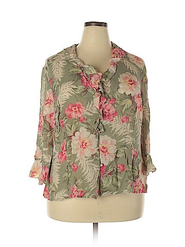 Jones New York Signature 3/4 Sleeve Silk Top (view 1)