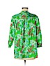 Elizabeth McKay 100% Silk Green 3/4 Sleeve Silk Top Size 8 - photo 2