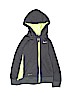 Nike 100% Polyester Solid Gray Zip Up Hoodie Size 5 - photo 1