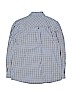Ruum 100% Cotton Checkered-gingham Blue Long Sleeve Button-Down Shirt Size 14 - photo 2