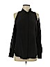 Equipment 100% Silk Black Long Sleeve Silk Top Size M - photo 1