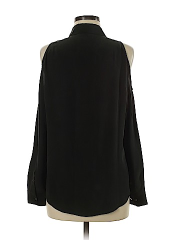 Equipment Long Sleeve Silk Top (view 2)