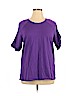 Cj Banks 100% Cotton Purple Short Sleeve T-Shirt Size 1X - photo 1