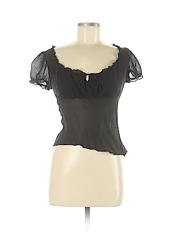 Express Short Sleeve Silk Top (view 1)