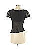 Express 100% Silk Black Short Sleeve Silk Top Size 5 - 6 - photo 2
