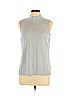 Christopher & Banks Silver Sleeveless Top Size XL - photo 1