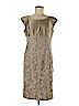 Lafayette 148 New York 100% Polyester Tan Cocktail Dress Size 6 - photo 1