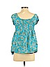 Liz Lange Maternity Blue Short Sleeve Blouse Size M - photo 2