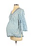 Motherhood 100% Cotton Blue 3/4 Sleeve Blouse Size M - photo 1