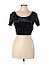 Forever 21 Black Short Sleeve Top Size L - photo 1