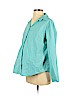 Liz Lange Maternity Blue Long Sleeve Button-Down Shirt Size M - photo 1