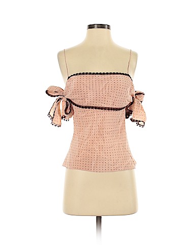 BCBGMAXAZRIA Sleeveless Silk Top (view 1)