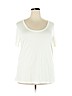Ava & Viv White Short Sleeve T-Shirt Size 1X - photo 1